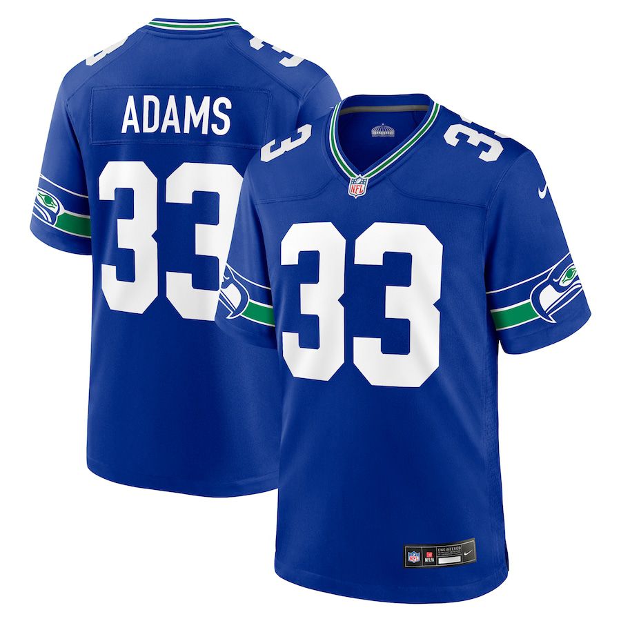 Men Seattle Seahawks 33 Jamal Adams Nike Royal Throwback Player Game NFL Jersey